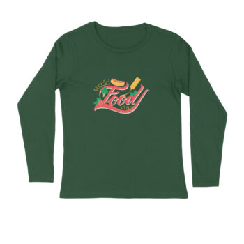 Men’s Foodie Food Day Printed Full Sleeve T-shirt