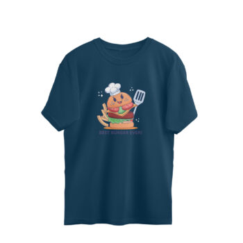 Men’s Foodie Best Burger Printed Oversized T-shirt