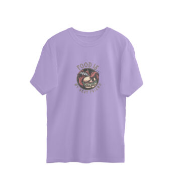 Men’s Foodie Food Is My Best Friend Printed Oversized T-shirt