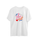 Men’s Foodie I Love Eat Printed Oversized T-shirt