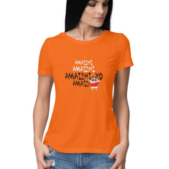 Women’s Dialogue Shinchan Printed Half Sleeve Round Neck T-Shirt