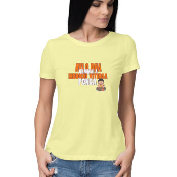 Women’s Dialogue Avalodha Nammala Mudichi Vittinga Printed Half Sleeve Round Neck T-Shirt