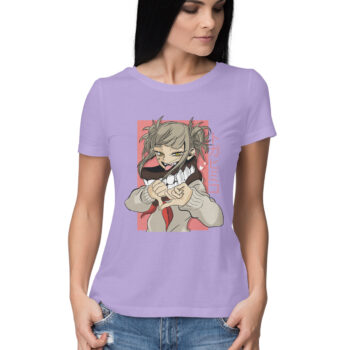 Women’s Anime MHA Printed Half Sleeve Round Neck T-Shirt