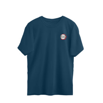 Anime Demon Slayer Water Hashira Printed Oversized T-Shirt