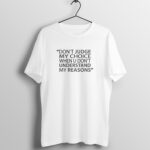 Men’s Don't Judge Printed Half Sleeve Round Neck T-Shirt