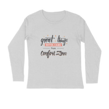 Men’s Comfort Zone Printed Full Sleeve T-shirt For Men