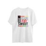 Men’s Make Your Life Sweet Printed Oversized T-Shirt