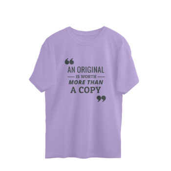 Men’s Quotes A Copy Printed Oversized T-Shirt