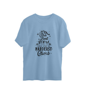 Men’s Quotes Best View Printed Oversized T-Shirt