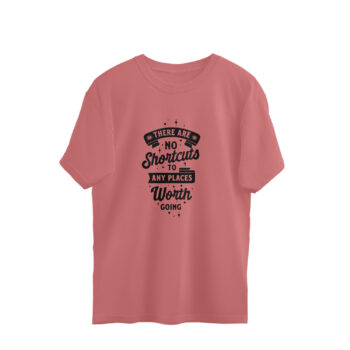 Men’s Quotes Worth Going Printed Oversized T-Shirt